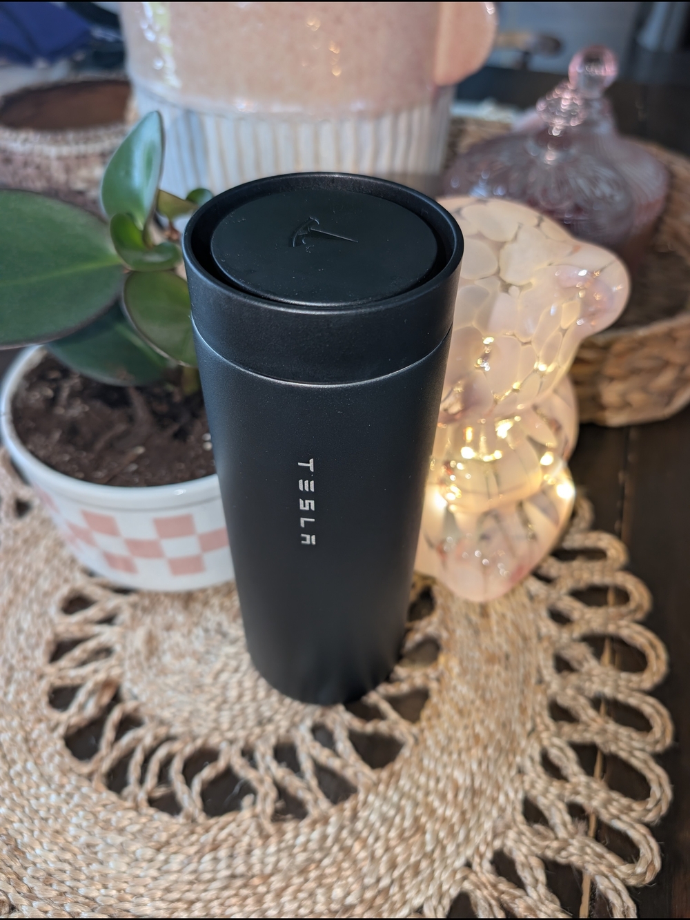 NWOT Tesla Black Stainless Travel Tumbler